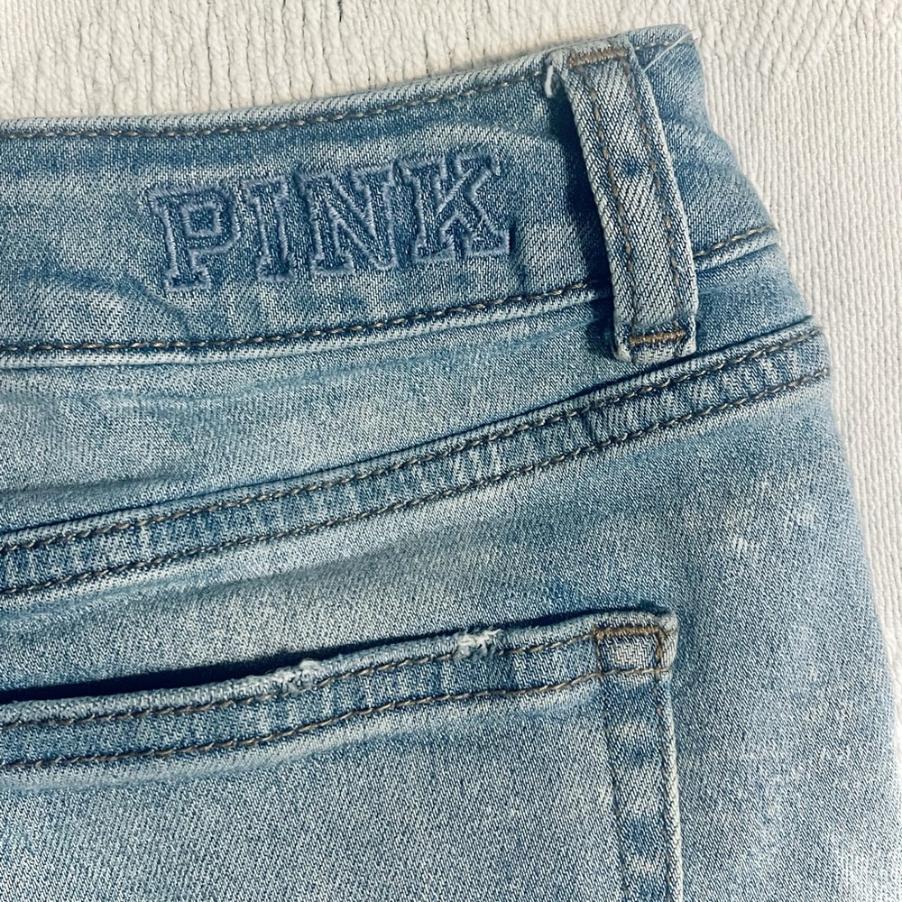PINK VS Denim Short Shorts 💙☀️ - Picture 6 of 7